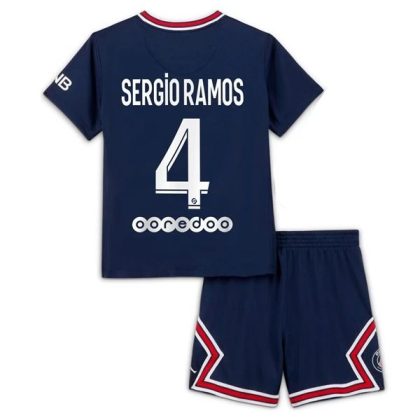 Otroški Paris Saint Germain PSG Sergio Ramos 4 Nogometni Dresi Kompleti Domači 2021-22