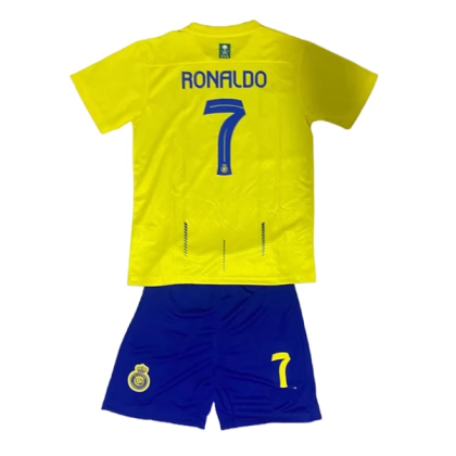 Otroški Al Nassr FC Cristiano Ronaldo 7 Nogometni Dresi Kompleti Domači 2023 2024