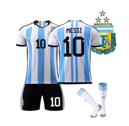 Otroški Argentina Messi 10 Nogometni Dresi Kompleti Domači 2023